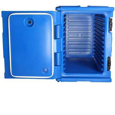 Recipiente industrial de transporte de alimentos quentes 100L com válvula de drenagem LLDPE caixa de catering de quatro rodas isolada