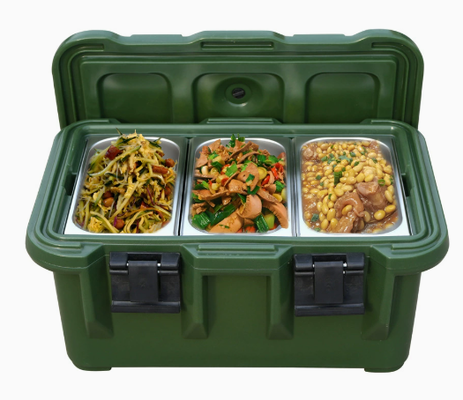 Caixa de alimentação isolada 30L Recipiente de alimentação empilhável portátil para armazenamento de transporte de alimentos quentes e frios