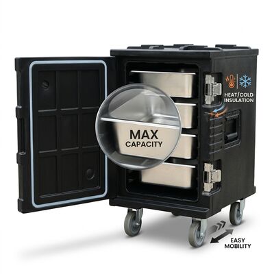 Caldeira e arrefecedora de alimentos 55L Dual-mode transportador termoelétrico isolado controle de temperatura ativo DC