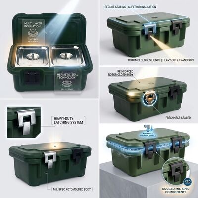 Caixa militar impermeável do transporte de alimentos 60L para a logística das aquisições da defesa