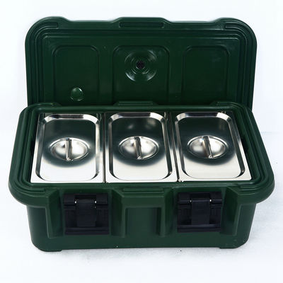 Transportador de Alimentos Isolado com Porta Removível 33L Retenção Estendida Caixa de Transporte GN Rotomoldada