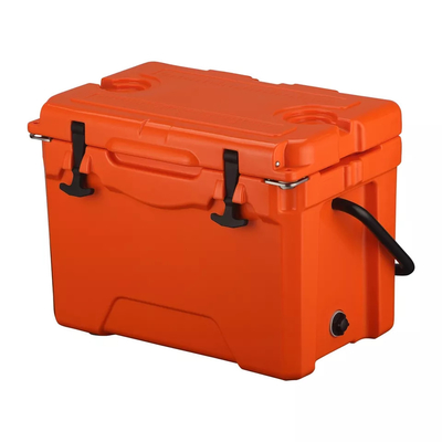 Produtos portáteis de Rotomoulded da caixa de gelo da entrega que rolam a caixa 25L do refrigerador do transporte