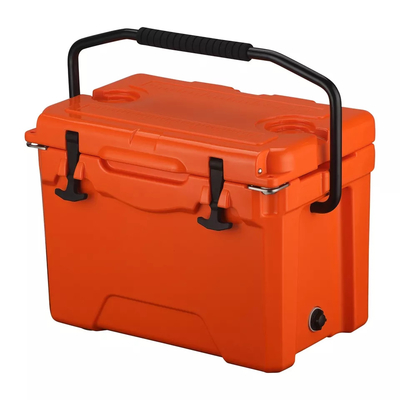 Produtos portáteis de Rotomoulded da caixa de gelo da entrega que rolam a caixa 25L do refrigerador do transporte