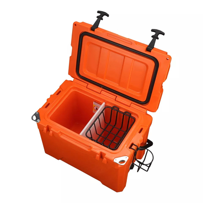 Produtos portáteis de Rotomoulded da caixa de gelo da entrega que rolam a caixa 25L do refrigerador do transporte