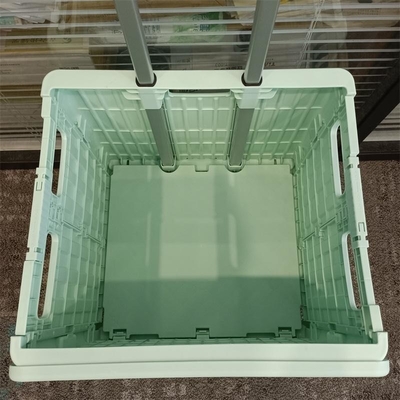 Troles dobráveis do carrinho de compras plástico de Seat do supermercado com rodas do punho