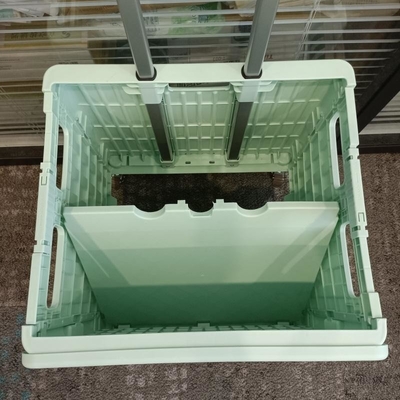 Troles dobráveis do carrinho de compras plástico de Seat do supermercado com rodas do punho
