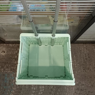 Troles dobráveis do carrinho de compras plástico de Seat do supermercado com rodas do punho
