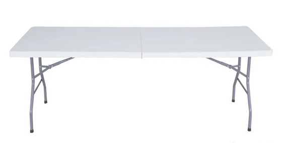 O sopro branco moldou o estábulo exterior plástico portátil 8ft da cadeira de tabela do dobramento 240cm