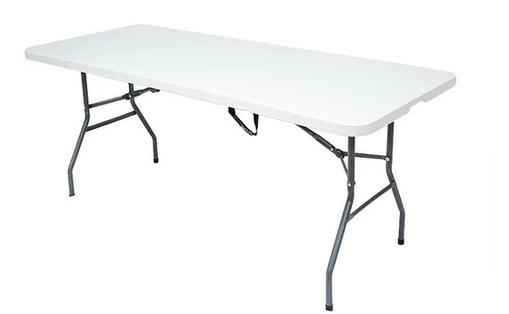 O sopro branco moldou o estábulo exterior plástico portátil 8ft da cadeira de tabela do dobramento 240cm