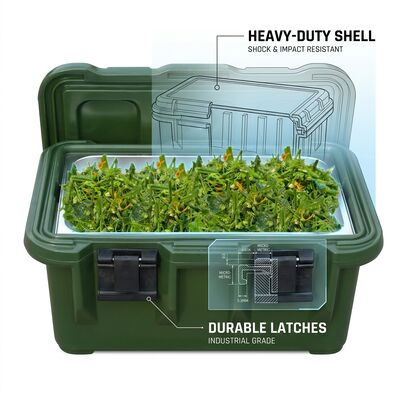 Porta-panelas com Panelas Gastronorm 48L Sistema de Transporte de Panelas GN Completo Panelas de Aço Inoxidável Incluídas