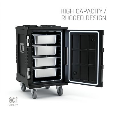Caixa térmica rotomoldada isolada 82L para transporte de alimentos quentes e frios