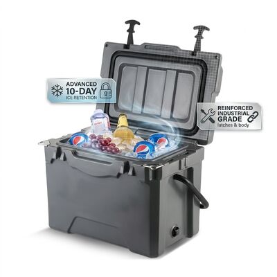 Caixa Térmica Rotomoldada 28L Portátil para Exterior Baú de Gelo LLDPE de Grau Alimentício para Camping e Pesca