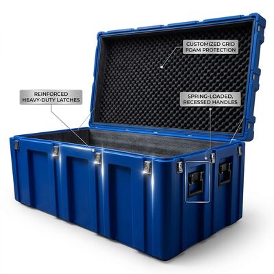 Caixa de ferramentas de 1200 mm com rodas e moldado por rotação IP65 impermeável