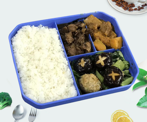 Bandejas plásticas reusáveis do almoço das crianças para a restauração dos grupos sociais