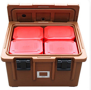 Caixa de transporte de alimentos isolada de 80L com rodas Container de restauração rotativo para eventos de grande escala