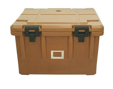 Caixa de transporte de alimentos isolada de 80L com rodas Container de restauração rotativo para eventos de grande escala