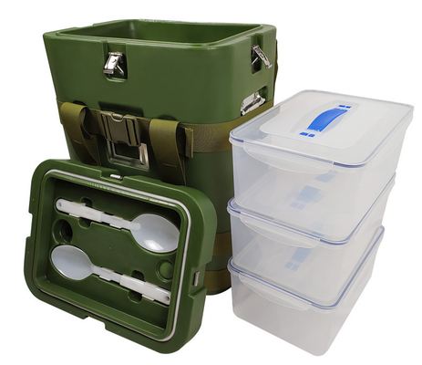 36L isolou recipientes de transporte do alimento, recipientes de alimento isolados militares