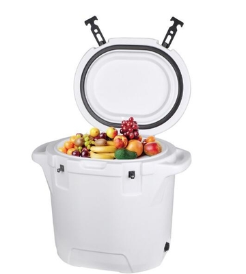 refrigerador do gelo de 25L Rotomolded, caixa mais fresca redonda de acampamento exterior