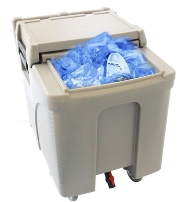 transportador isolado restaurante Plastic With Wheels do gelo 125L
