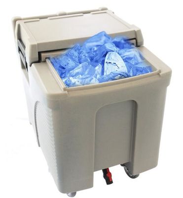 Transportador isolado móvel With Sliding Cover do gelo do hotel