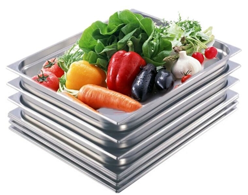 fontes de aço inoxidável do restaurante do hotel das bandejas do serviço de alimentação de 650x530mm