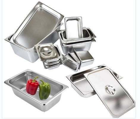 1/3 de Gastronorm de aço inoxidável Pan Ice Cream Buffet Container