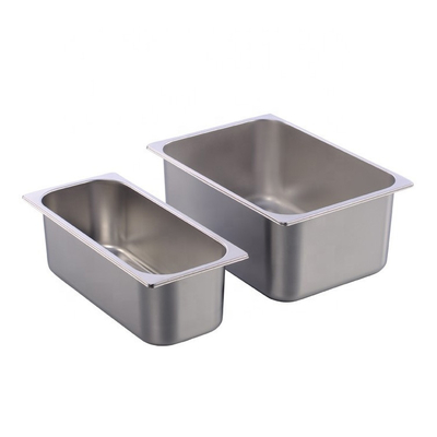 1/3 de Gastronorm de aço inoxidável Pan Ice Cream Buffet Container