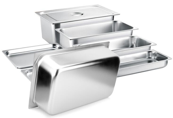 Os E.U. denominam o alimento Pan Superior Heat Conductivity de GN2/1 GN2/3 SS