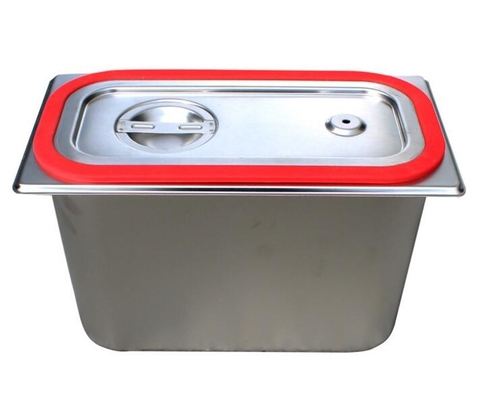 Alimento de aço inoxidável Pan With Lid da cozinha, bandeja de aço inoxidável do bufete
