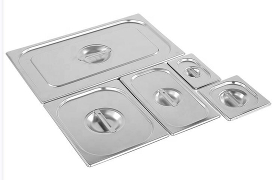 Toda a bandeja de aço inoxidável do alimento do anti-bloqueio do tamanho, bandejas de aço inoxidável da tabela de vapor com tampas