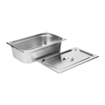Toda a bandeja de aço inoxidável do alimento do anti-bloqueio do tamanho, bandejas de aço inoxidável da tabela de vapor com tampas