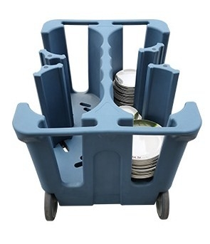 Do transportador móvel do prato do NSF punhos duplos de Cart With Divider