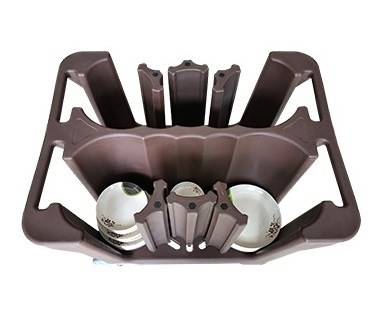 Trole dos utensílios de mesa dos carros do armazenamento do prato do restaurante