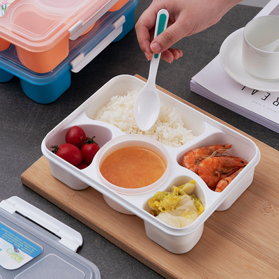 recipientes plásticos reusáveis do almoço 1170ml com os copos da água da sopa