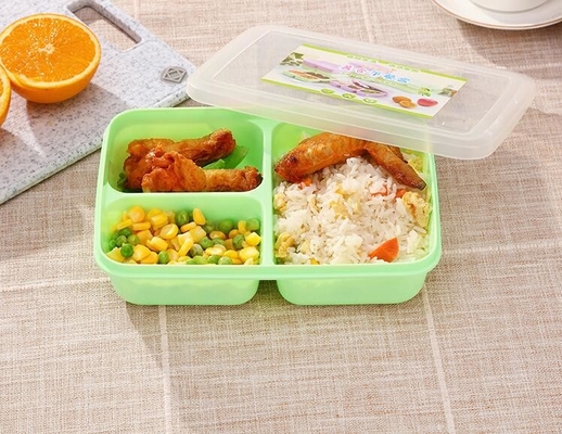 Recipientes plásticos reusáveis do almoço das crianças, BPA Bento Lunch Box livre
