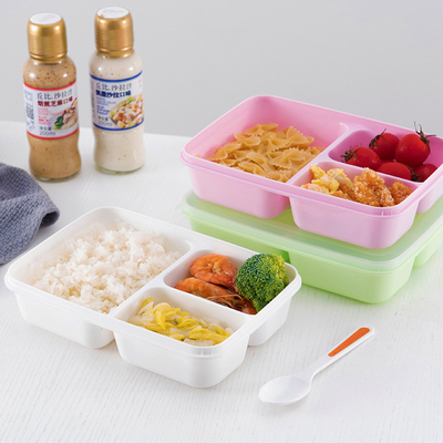 Recipientes plásticos reusáveis do almoço das crianças, BPA Bento Lunch Box livre