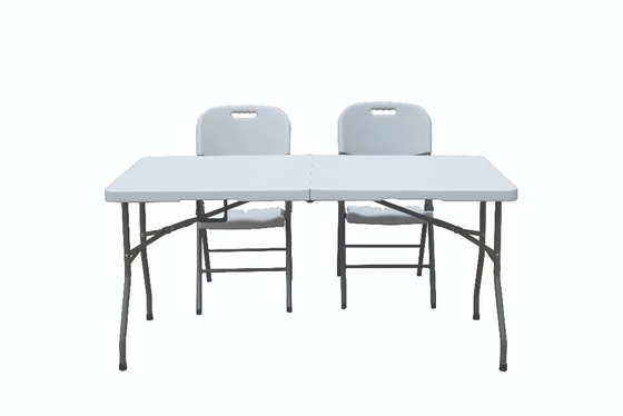 O sopro branco moldou o estábulo exterior plástico portátil 8ft da cadeira de tabela do dobramento 240cm