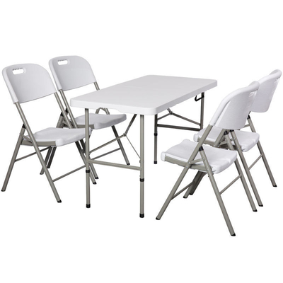cadeira de tabela plástica branca ajustável da dobradura do piquenique de 4ft para o evento para o jardim exterior