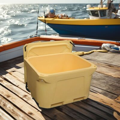 Caixa Térmica Rotomoldada com Capacidade de 1000L, Material LLDPE e Isolamento de Espuma PU para Armazenamento Industrial de Peixes