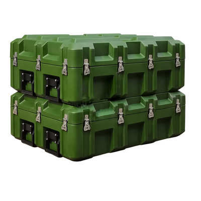 A caixa dura militar verde plástica resistente Roto moldou
